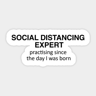 Social Distancing Expert Sticker